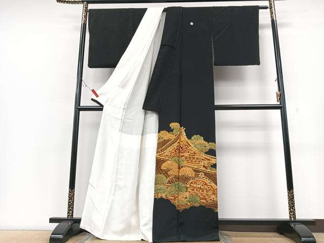 平和屋着物■豪華駒刺繍 風景文 正絹 逸品 CABG6681xe