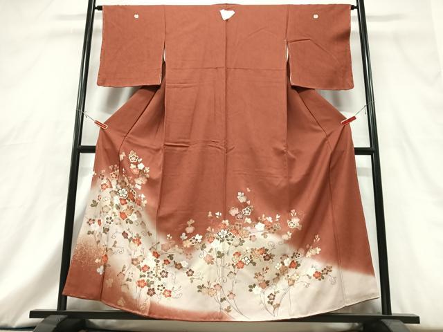 平和屋着物■豪華色留袖 草花文 暈し染め 金彩 正絹 逸品 CABG6686xe
