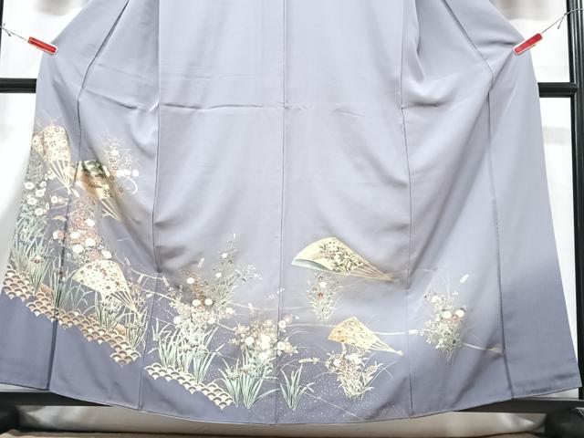 平和屋着物■豪華色留袖 扇面草花文 暈し染め 金彩 正絹 逸品 CABG6698xe