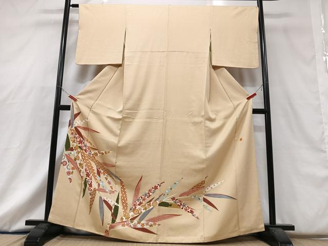 平和屋着物■豪華色留袖 作家物 笹竹花文 正絹 逸品 CABG6702xe