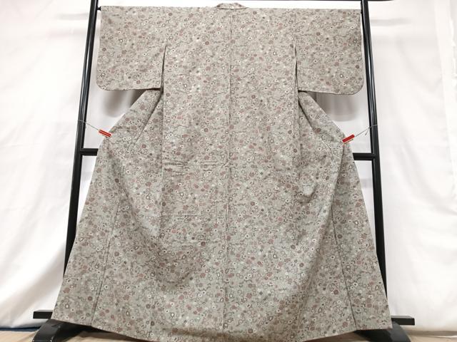 平和屋着物■上質な紬 花唐草文 正絹 逸品 CABG6709xe