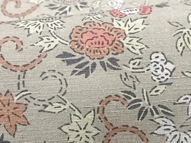 平和屋着物■上質な紬 花唐草文 正絹 逸品 CABG6709xe