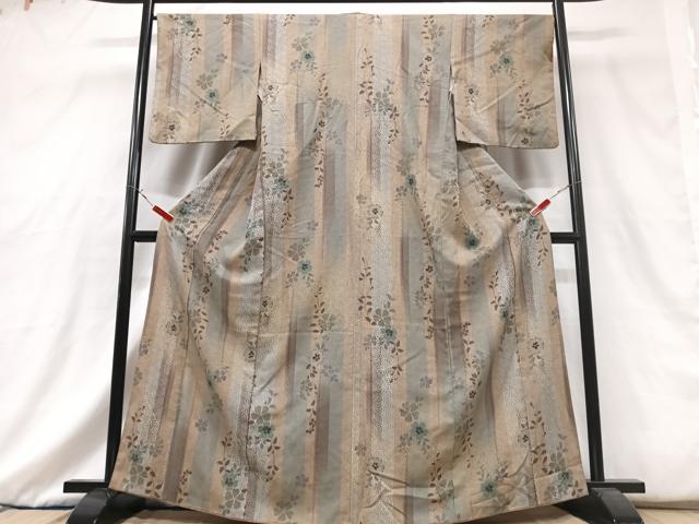 平和屋着物■小紋 草花文 洗える着物 CABG6729xe