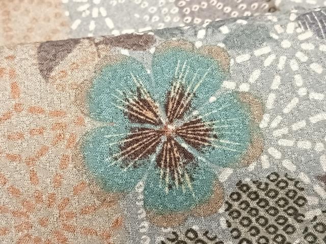 平和屋着物■小紋 草花文 洗える着物 CABG6729xe