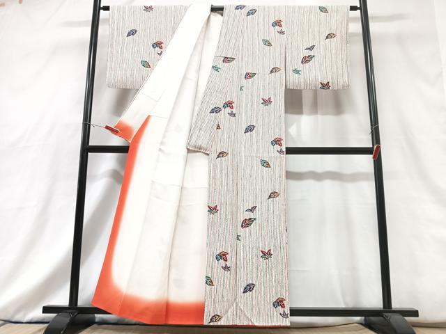 平和屋着物■上質な小紋 舞葉文 正絹 逸品 CABG6734xe