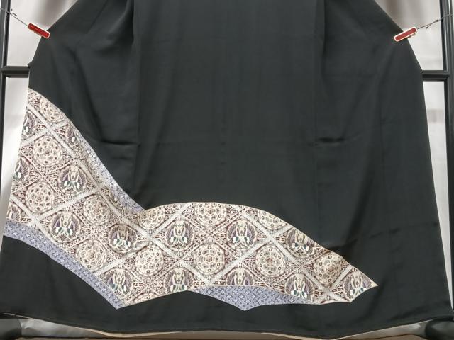 平和屋着物■豪華黒留袖 花鳥文 金彩 正絹 逸品 CABG6737xe