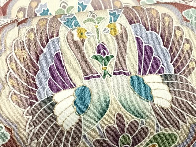 平和屋着物■豪華黒留袖 花鳥文 金彩 正絹 逸品 CABG6737xe