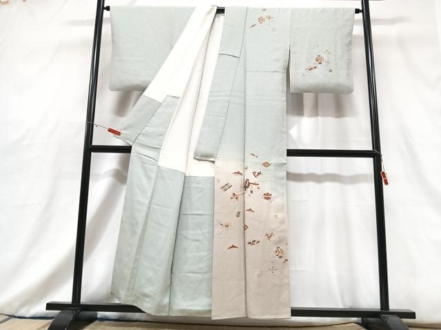 平和屋着物■訪問着 宝尽し 暈し染め 金彩 正絹 逸品 CABG6740xe