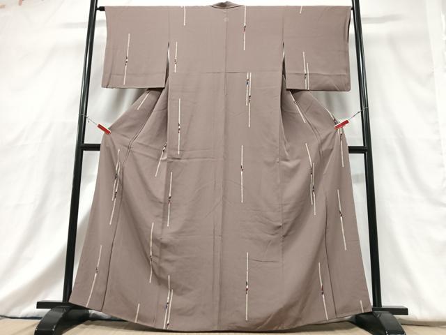 平和屋着物■上質な小紋 幾何学文様 正絹 逸品 CABG6753xe