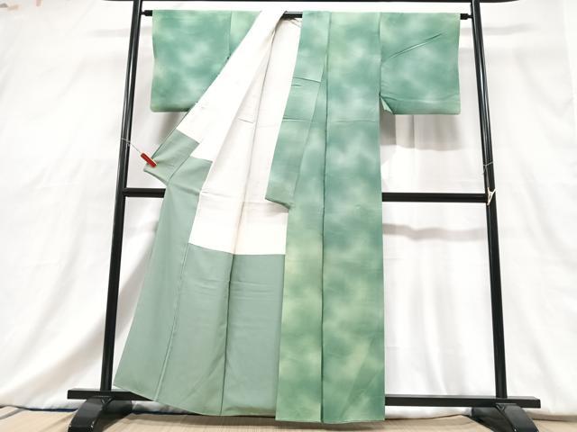 平和屋着物■上質な小紋 立波地紋 暈し染め 正絹 逸品 CABG6754xe