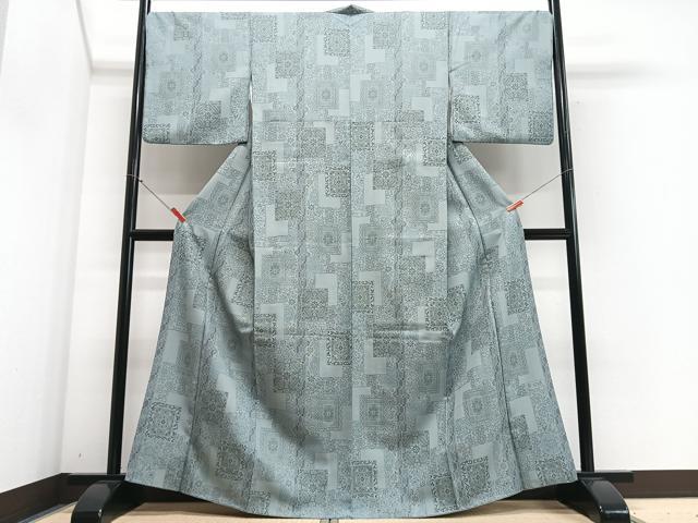 平和屋着物■小紋 正倉院草花文 洗える着物 CABG6773xe