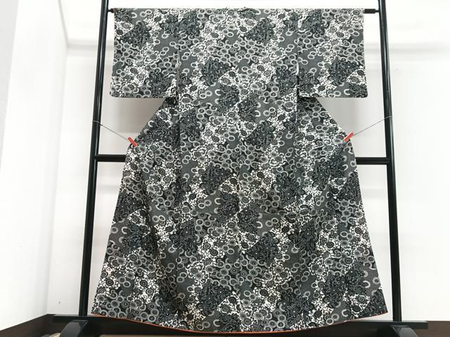平和屋着物■小紋 花唐草文 洗える着物 CABG6775xe