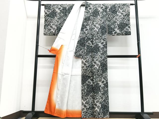 平和屋着物■小紋 花唐草文 洗える着物 CABG6775xe