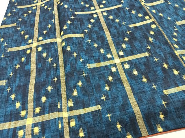 平和屋着物■上質な紬 幾何学文様 胴抜き仕立て 正絹 逸品 CABG6776xe