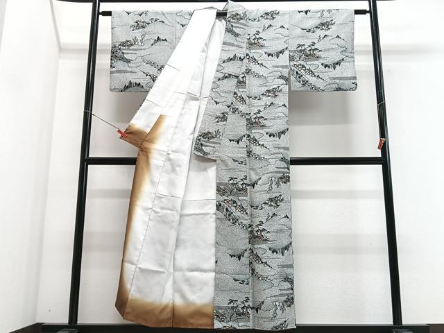 平和屋着物■上質な小紋 風景文 正絹 逸品 CABG6782xe