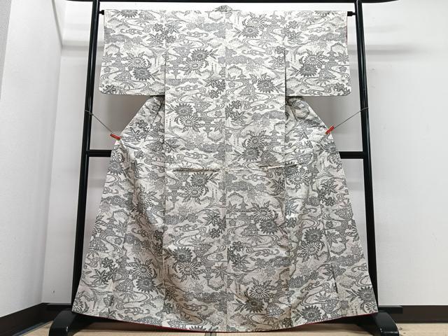 平和屋着物■上質な紬 風景文 正絹 逸品 CABG6794xe