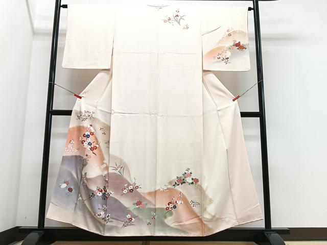平和屋着物■訪問着 枝花文 金彩 正絹 逸品 CABG6797xe