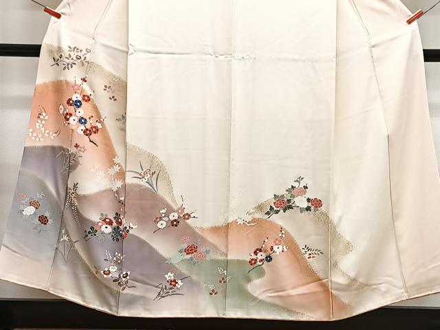 平和屋着物■訪問着 枝花文 金彩 正絹 逸品 CABG6797xe