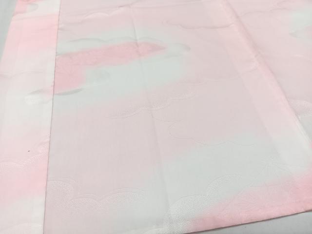 平和屋着物■長襦袢 無双仕立て 雲取り扇面地紋 暈し染め 洗える着物 CABG6799xe