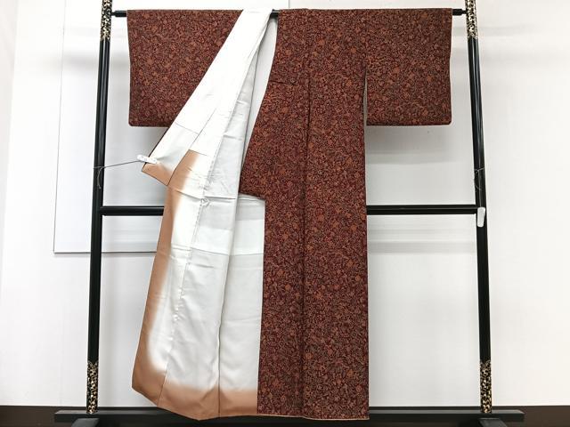 平和屋着物■上質な小紋 更紗花鳥文 正絹 逸品 CABG6820xi