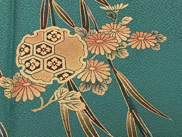 平和屋着物■訪問着 雲取り枝垂れ雪輪花文 金彩 正絹 逸品 CABG6825xi