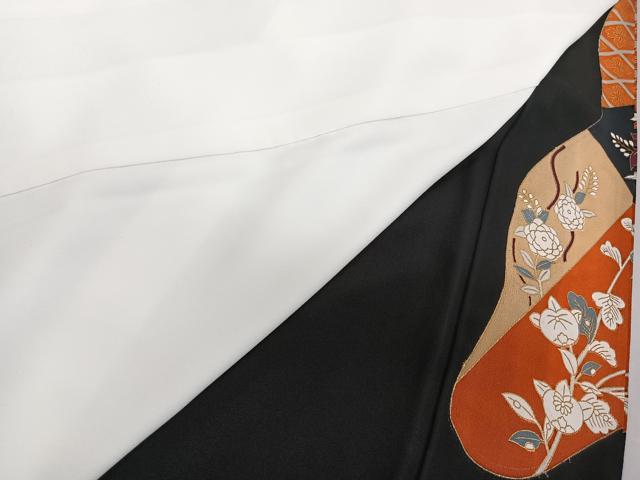 平和屋着物■豪華黒留袖 駒刺繍 道長花鳥文 金彩 正絹 逸品 CABG6835xi