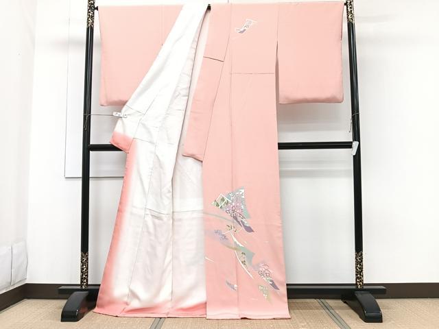 平和屋着物■訪問着 誰が袖花文 ロング丈 正絹 逸品 CABG6854xi