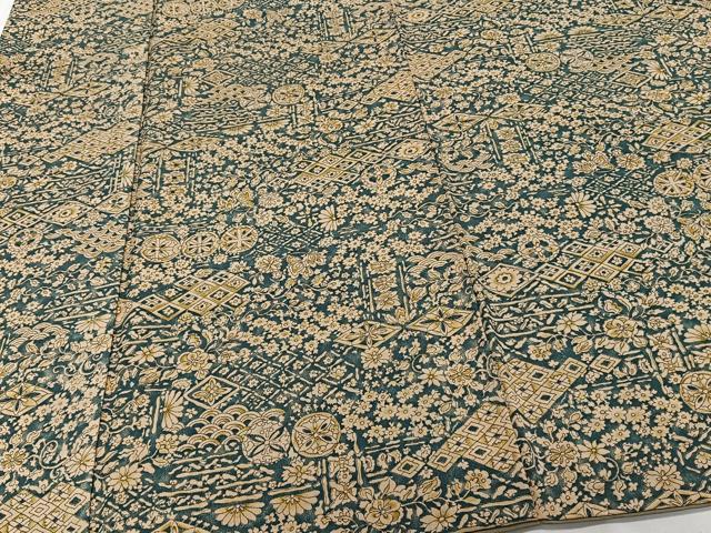 平和屋着物■小紋 幾何学花文 洗える着物 CABG6858xi