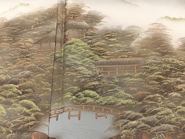 平和屋着物■豪華色留袖 遠山風景文 暈し染め 金彩 正絹 逸品 CABG6865xi