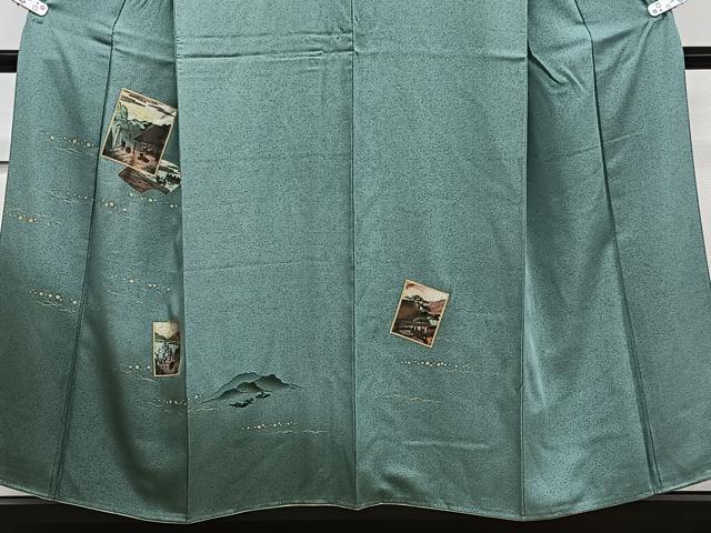 平和屋着物■訪問着 色紙人物風景文 暈し染め 金彩 正絹 逸品 CABG6867xi