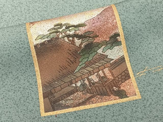 平和屋着物■訪問着 色紙人物風景文 暈し染め 金彩 正絹 逸品 CABG6867xi