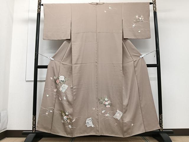 平和屋着物■訪問着 地紙花文 金彩 正絹 逸品 CABG6871xi