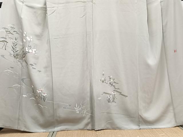 平和屋着物■訪問着 作家物 流水船文 松竹梅 暈し染め 正絹 逸品 CABG6905xi