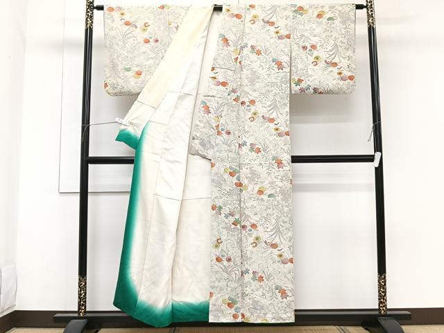 平和屋着物■上質な小紋 道長花文 正絹 逸品 CABG6915xi