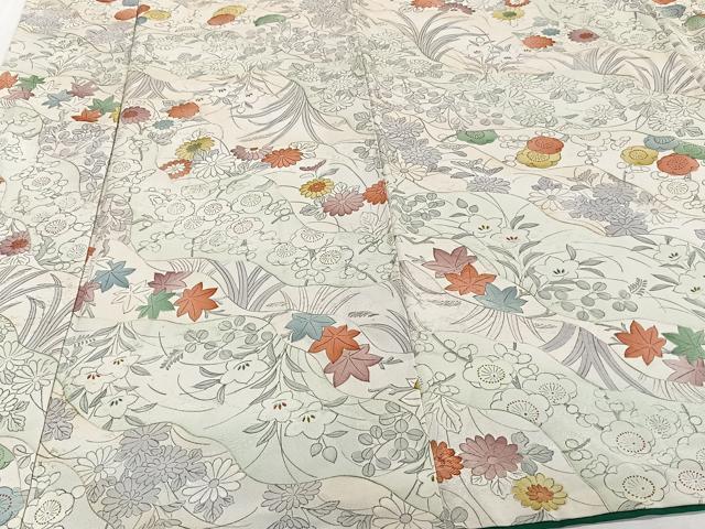 平和屋着物■上質な小紋 道長花文 正絹 逸品 CABG6915xi