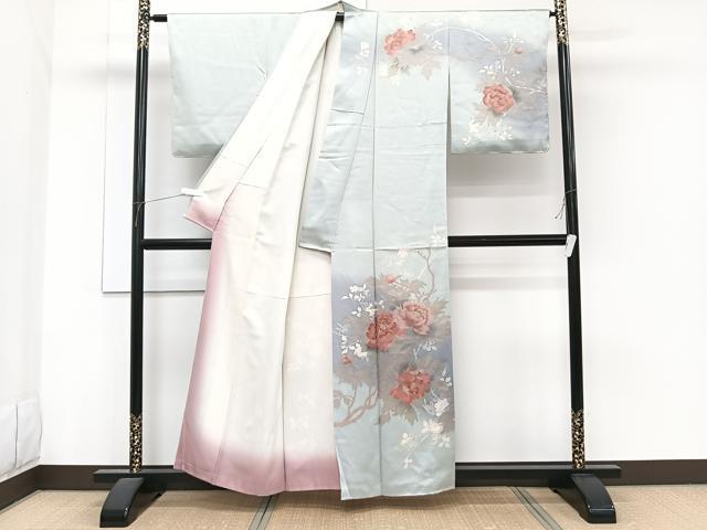 平和屋着物■訪問着 枝花文 暈し染め 金彩 正絹 逸品 CABG6917xi