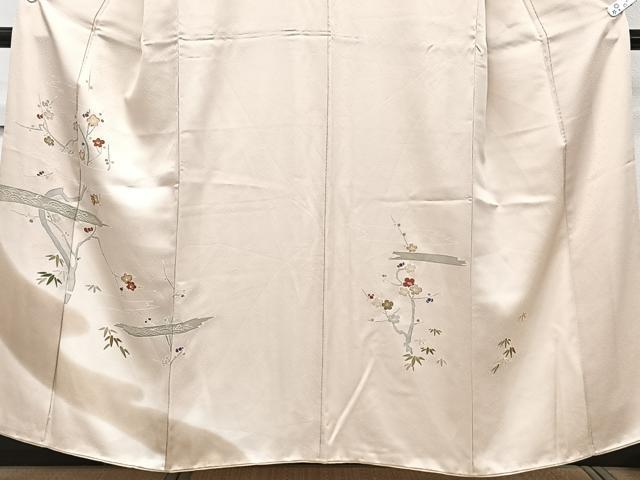 平和屋着物■訪問着 駒刺繍 立波枝梅笹文 暈し染め 正絹 逸品 CABG6921xi