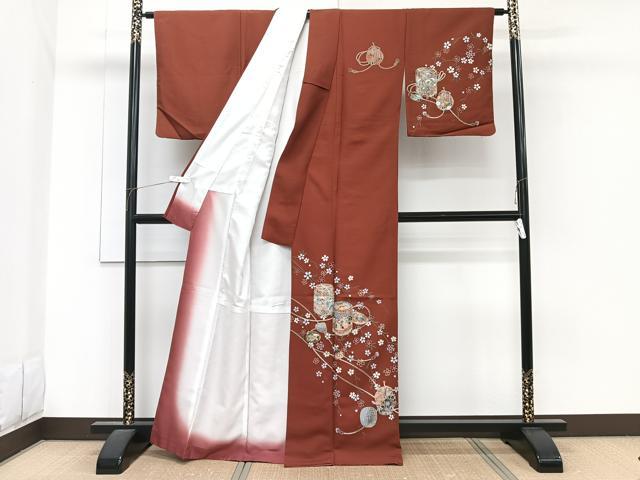 平和屋着物■訪問着 貝桶花文 金彩 洗える着物 CABG6926xi