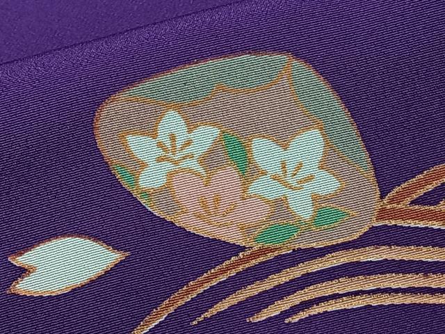 平和屋着物■訪問着 貝合わせ宝花文 金彩 胴抜き仕立て 洗える着物 CABG6929xi