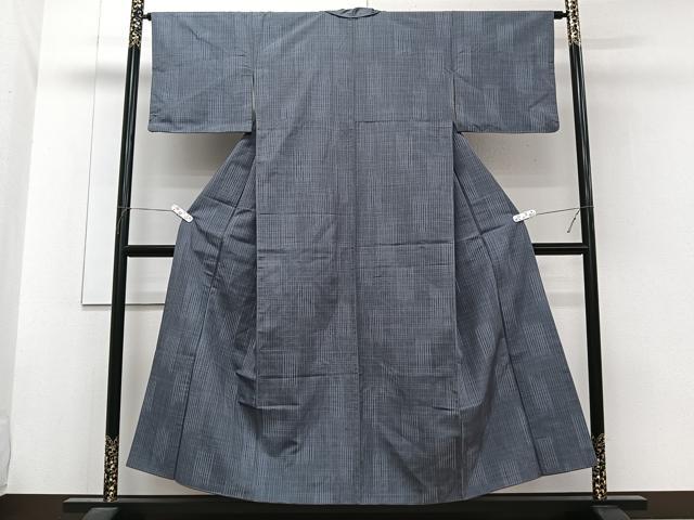 平和屋着物■上質な紬 格子 正絹 逸品 CABG6932xi