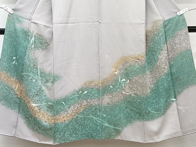 平和屋着物■訪問着 抽象文様 暈し染め 金彩 正絹 逸品 CABG6936xi