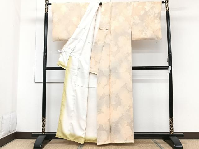平和屋着物■上質な小紋 舞葉地紋 暈し染め 正絹 逸品 CABG6938xi