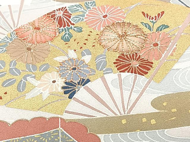 平和屋着物■訪問着 駒刺繍 屏風花文 金彩 正絹 逸品 CABG6945xi
