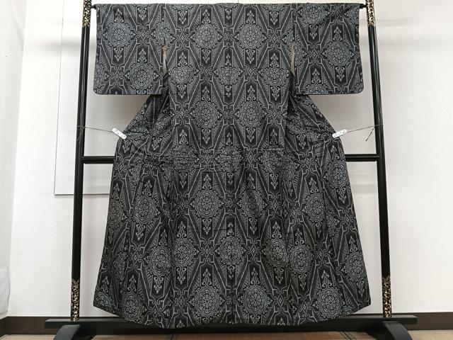 平和屋着物■本場大島紬 割込絣 吉祥文 正絹 逸品 CABG6948xi