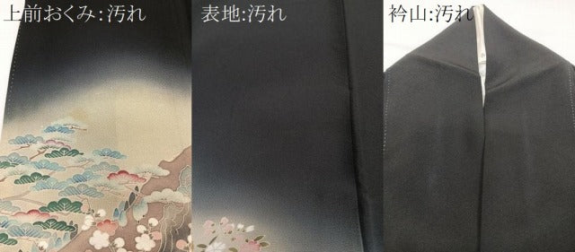 平和屋着物■豪華黒留袖 作家物 流水風景文 暈し染め 正絹 逸品 CABG6954xi