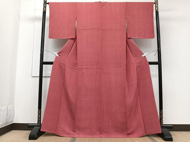 平和屋着物■江戸小紋 鮫小紋柄 鬼しぼ縮緬 正絹 逸品 未使用 CABG6971xi