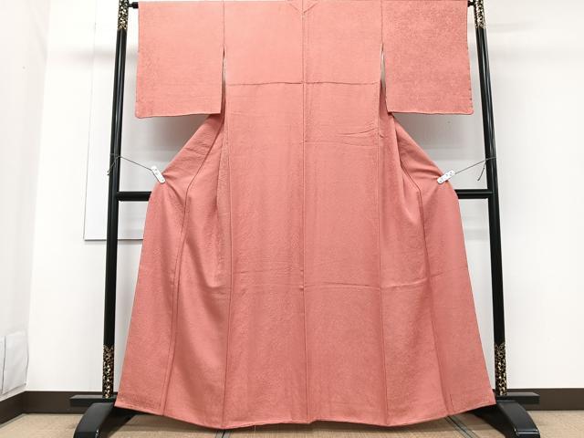 平和屋着物■上質な色無地 甚三紅色 正絹 逸品 CABG6985xi