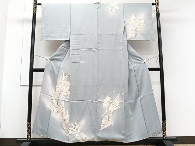 平和屋着物■訪問着 手描き 草花文 暈し染め 正絹 逸品 CABG7001xi