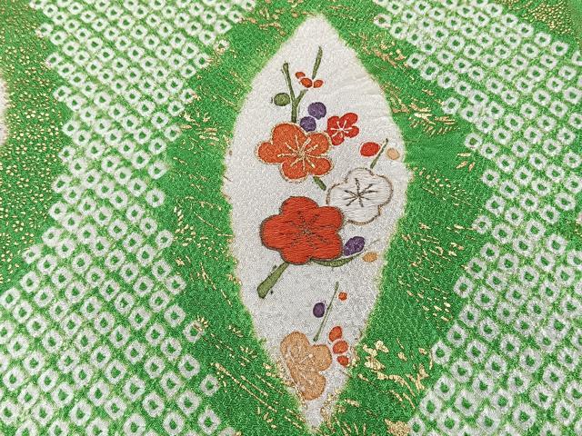 平和屋着物■訪問着 絞り 松竹梅花文 金彩 正絹 逸品 CABG7014xi