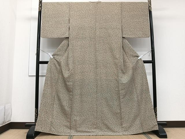平和屋着物■上質なお召 花尽し 正絹 逸品 CABG7025xi